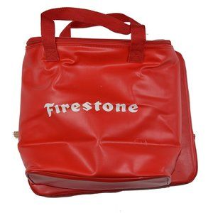 *Rare FIRESTONE Red Seat Cooler Combo Sports Racin